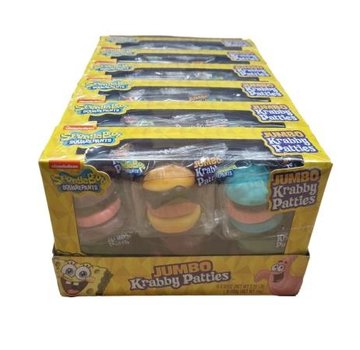 Sponge Bob Squarpants Jumbo Krabby Patties -Doos 6 stuks