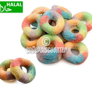 Halal Snoepdiscounter Sour Rainbow Rings -1 kilo