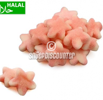 Halal Snoepdiscounter Sugared Pink Twist Stars -1 kilo
