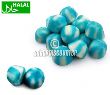 Halal Snoepdiscounter Jelly BLUE twist kisses -1 kilo