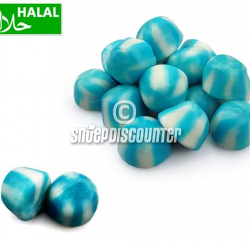 Halal Snoepdiscounter Jelly BLUE twist kisses -1 kilo
