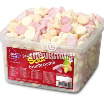 Red Band snoep Sour Mushrooms -Silo 240 stuks
