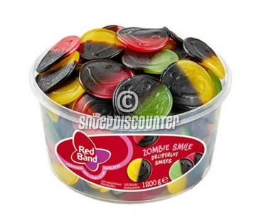 Red Band snoep VEGGIE Drop Fruit Smiles Groot -Silo 100 Stuks Gelatine Vrij