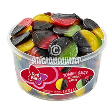 Red Band snoep VEGGIE Drop Fruit Smiles Groot -Silo 100 Stuks Gelatine Vrij
