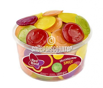 Red Band Winegum Fruit Smiles Groot -Silo 100Stuks