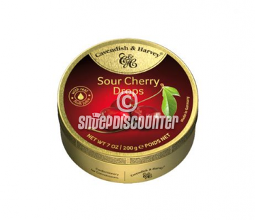 Cavendish &amp; Harvey Cavendish & Harvey Sour Cherry Drops -Blik 200 gram