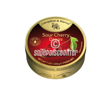Cavendish & Harvey Cavendish & Harvey Sour Cherry Drops -Blik 200 gram