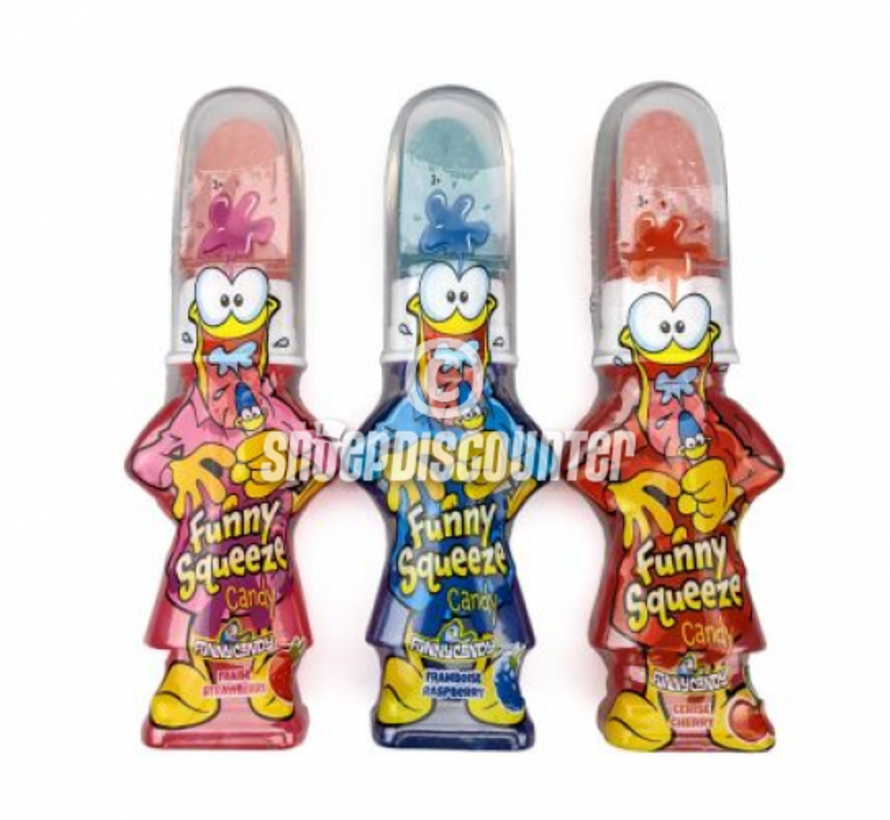 Funny Squeeze Candy -Doos 12 stuks