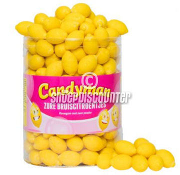 CandyMan Bruis Citroentjes Kauwgom - Silo 200 Stuks