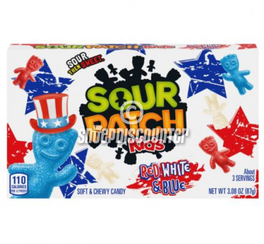 Sour Patch Kids Red White and Blue -Doos 12 stuks