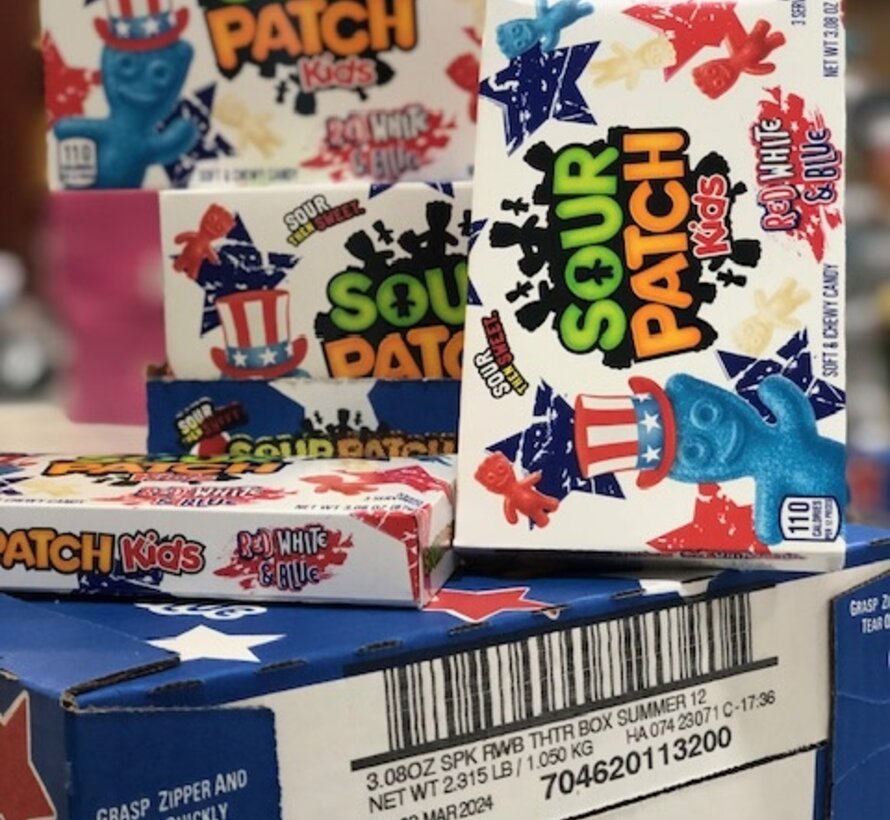 Sour Patch Kids Red White and Blue -Doos 12 stuks