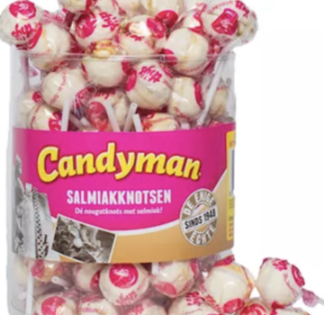 CandyMan Salmiak Knotsen -Silo 60 stuks