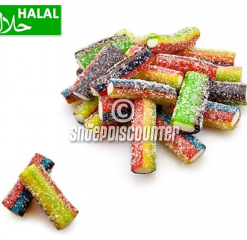 Halal Snoepdiscounter Sour Rainbow Filled Pencils -1 kilo