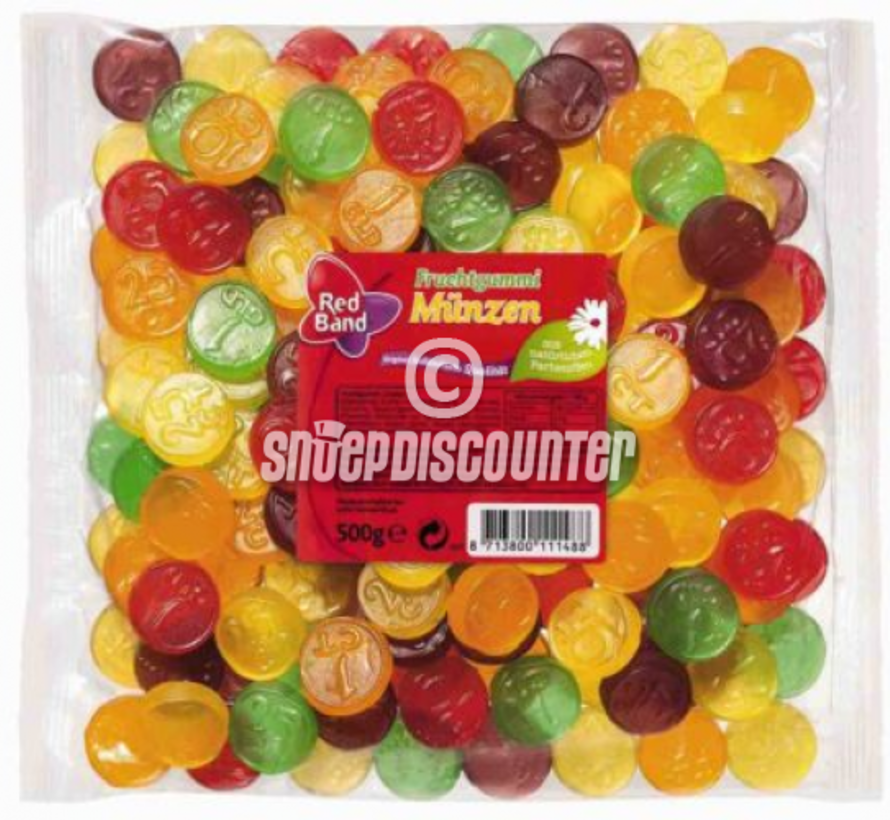 Red Band Winegum Munten -zak 500 gram