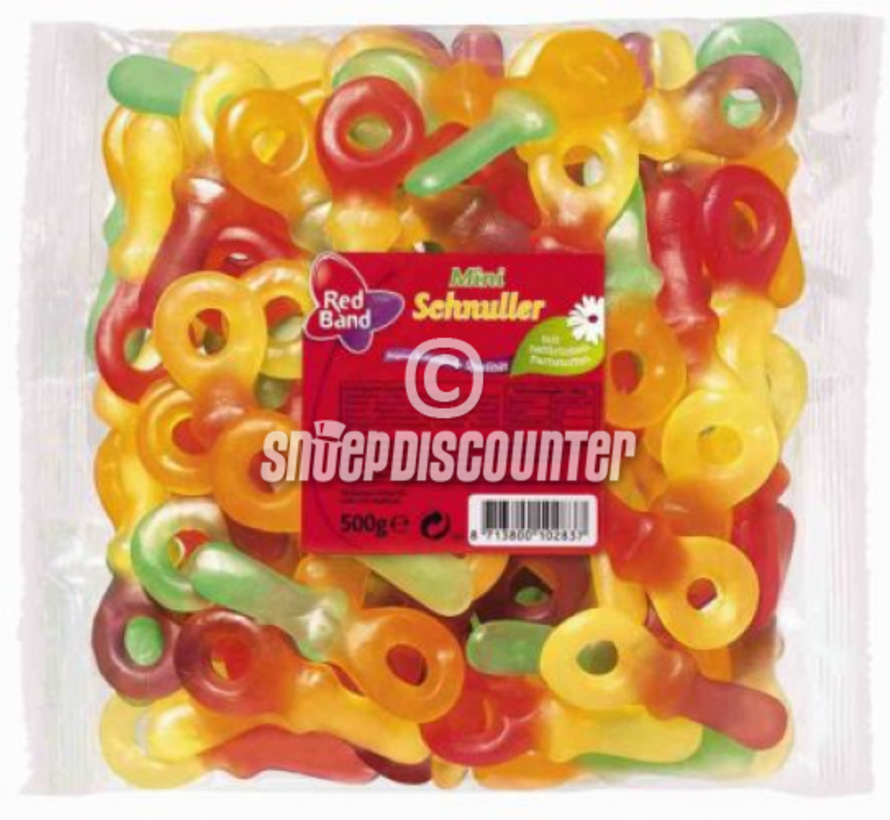 Red Band Winegum foppies, tutters, sleutel -zak 500 gram