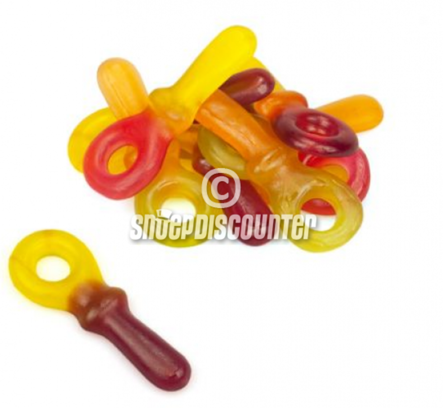 Red Band Winegum foppies, tutters, sleutel -zak 500 gram