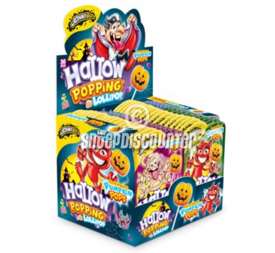 Hallow Popping Pumkin Lollipop- Doos 36 stuks