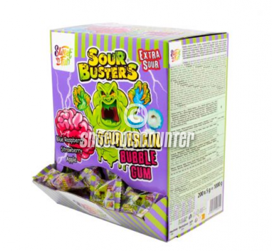 Sour Busters Brain Gum -Doos 200 stuks