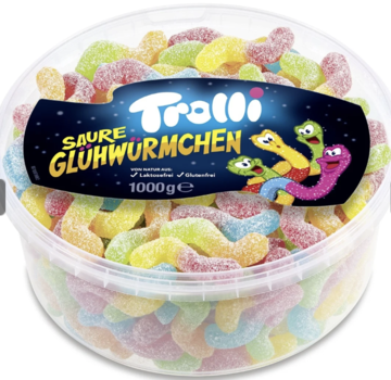 Trolli Zure Gloeiwormen -Silo 1 kilo