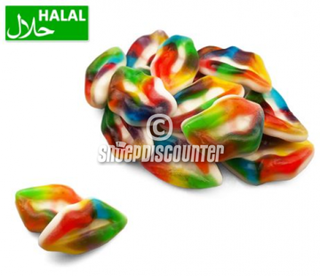 Halal Snoepdiscounter Valentijn Rainbow Lips- 1 kilo
