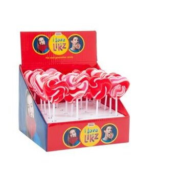 Valentijn Heart Pops Lolly -Doos 24 stuks