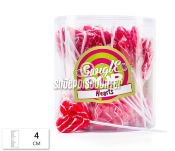 Valentijn Heart Pops Lolly -Silo 50 stuks