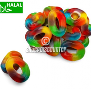 Halal Snoepdiscounter Winegum Rainbow Rings - 1 kilo