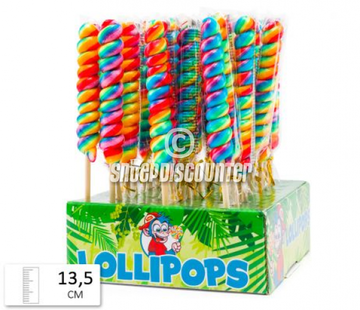 Felko Twist Regenboog  Lollipops 13,5 cm - Doos 30 stuks