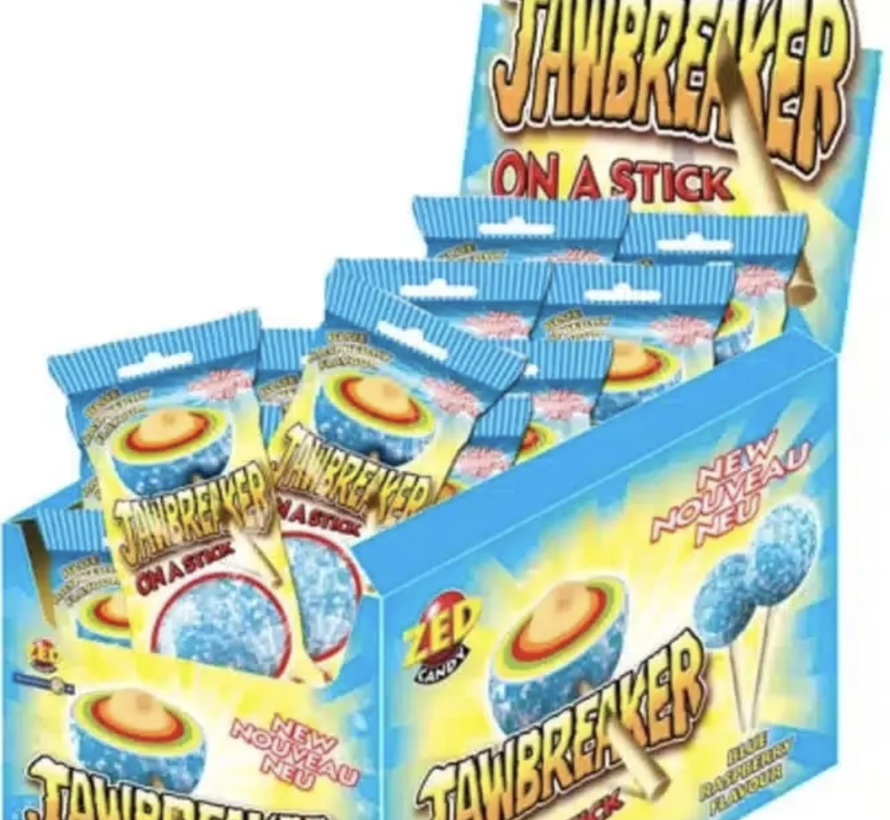 Jawbreaker on a stick Blue Raspberry -Doos 15 stuks