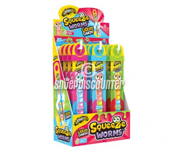 Johnny Bee Squeeze Worms -Doos 30 stuks