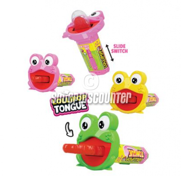 Johnny Bee Frog Pop Lollipop Tongue -Doos 12 stuks