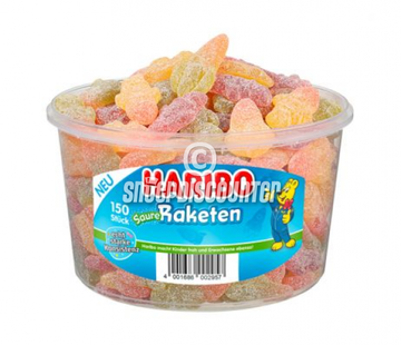 Haribo snoep Saure Raketen -Silo 150 stuks
