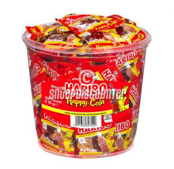 Haribo snoep Mini Happy Cola -Silo 100 stuks
