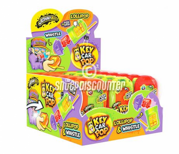 Johnny Bee Key Car Lollipop -Doos 18 stuks