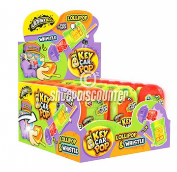 Johnny Bee Key Car Lollipop -Doos 18 stuks