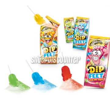 Johnny Bee Dip Feet Lollipop & Powder -Doos 48 stuks