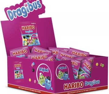 Haribo snoep VEGGIE Dragibus -Doos 18 x 80 gram