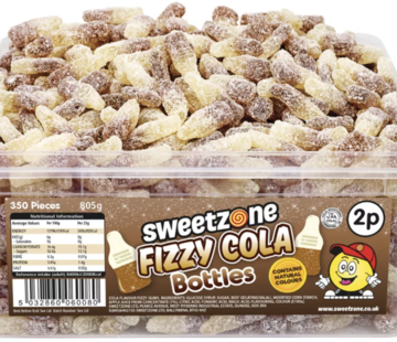 Halal Sweetzone Fizzy Cola Bottles -Silo 350 stuks