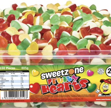 Halal Sweetzone Fruity Hearts -Silo 350 stuks