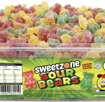 Halal Sweetzone Sour Bears -Silo 350 stuks