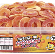 Halal Sweetzone Peach Rings -Silo 100 stuks