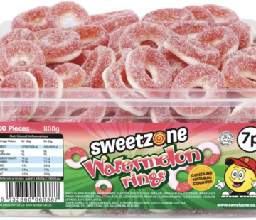 Halal Sweetzone Watermelon Rings -Silo 100 stuks