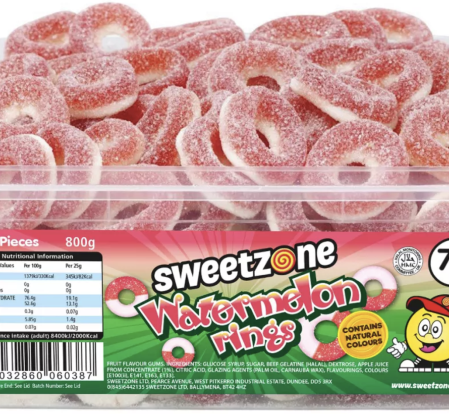 Watermelon Rings -Silo 100 stuks