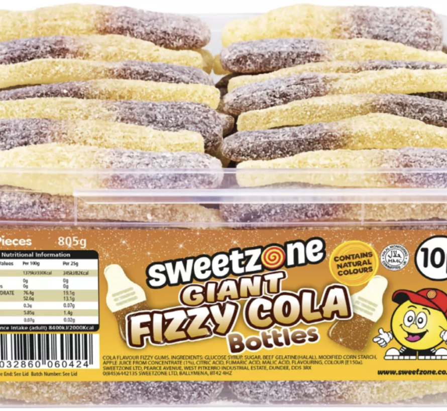 Giant Fizzy Cola Bottles -Silo 70 stuks