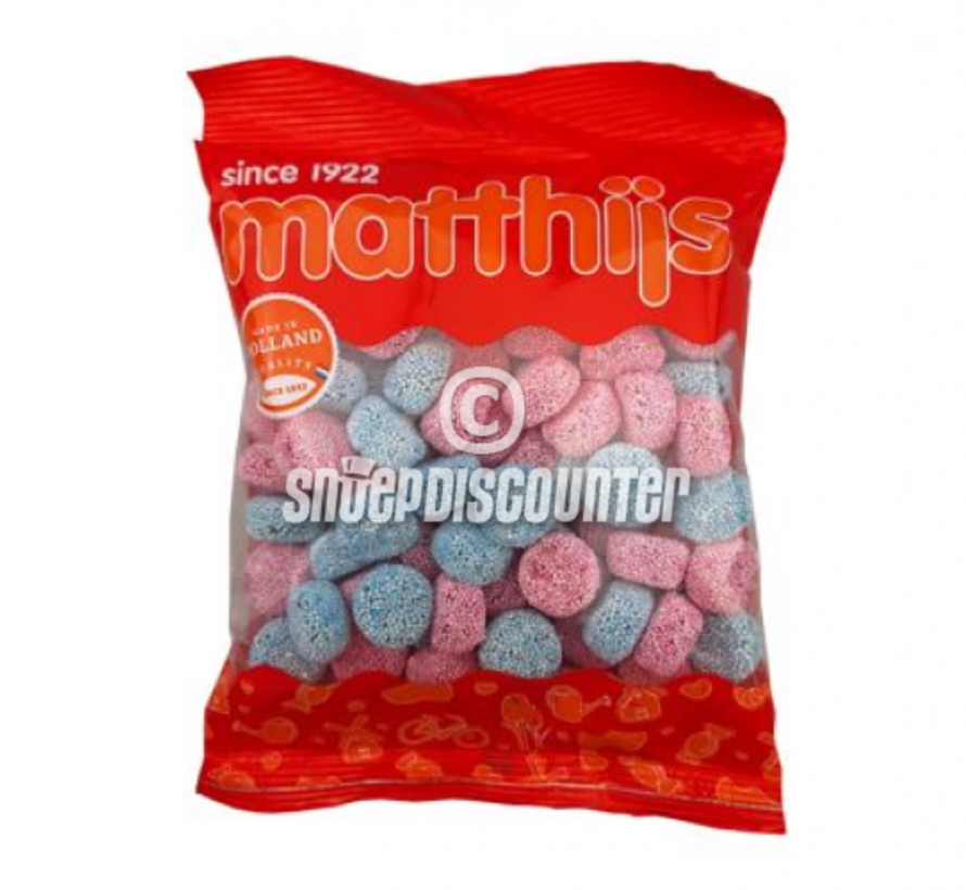 Jelly Anijs Buttons Roze Blauw -zak 400 gram