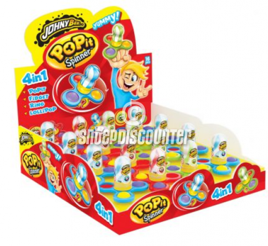 Pop it Spinner Ring  -Doos 16 stuks
