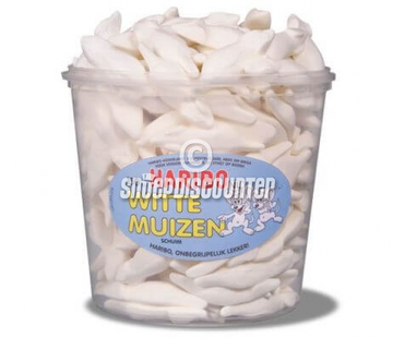Haribo snoep Witte Muizen -Silo 150 Stuks