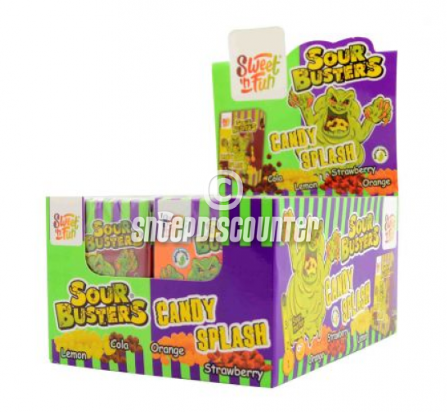 Sour Busters Candy Splash -Doos 16 stuks
