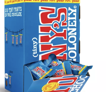 Tony'S Chocolonely Tiny Tony'S Chocolonely  PUUR - Blauwe Doos 100 Stuks