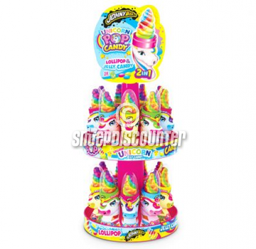 Johnny Bee Unicorn pop & candy -Display 18 stuks